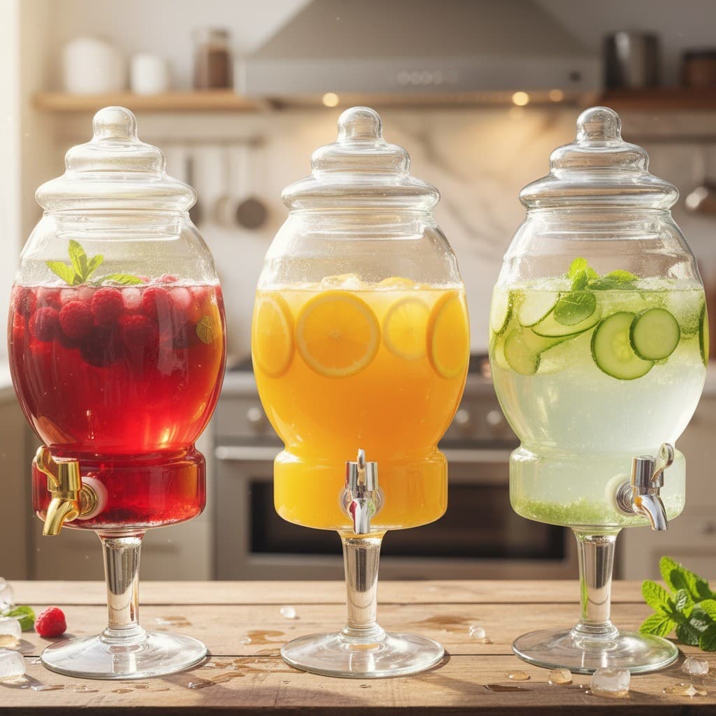 Suqueira 3 Litros Vidro Torneira Cromada Luxo Linda Lousa Para escrita