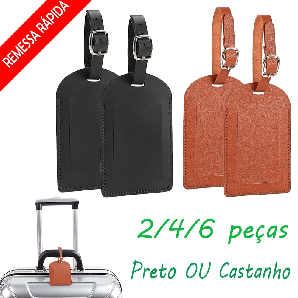 2/4/6 pçs Tag Identificadora de Mala com Fita, Bagagem Etiqueta e Fácil Visualização, Organize e Proteja Sua Bagagem