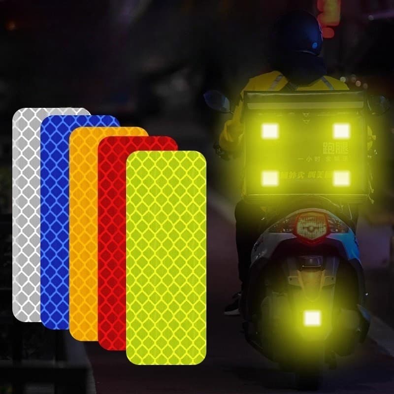 Adesivos Refletivos Noturnos Para Veículos Elétricos , Carros E Motocicletas , Bicicletas , Aviso Reflexivo Decorativos 
