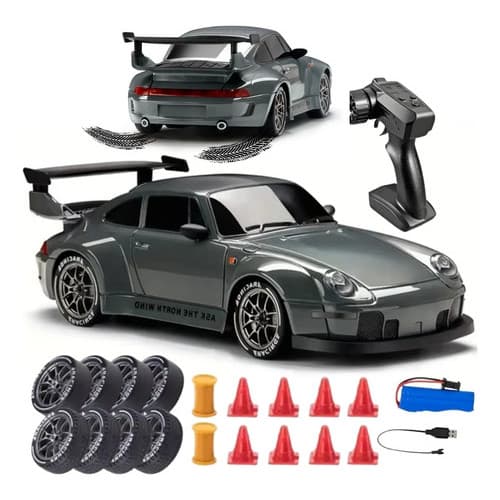 Carrinho Controle Remoto Drift Bateria Recarregavel 4x4 Porsche Nissan GTR