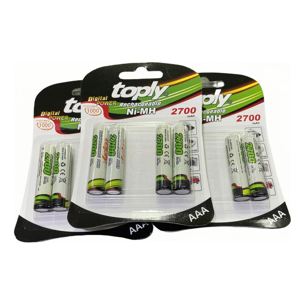 Pilhas Recarregáveis AA OU AAA 8 Unidades – Perfeitas para Controle e Relógio