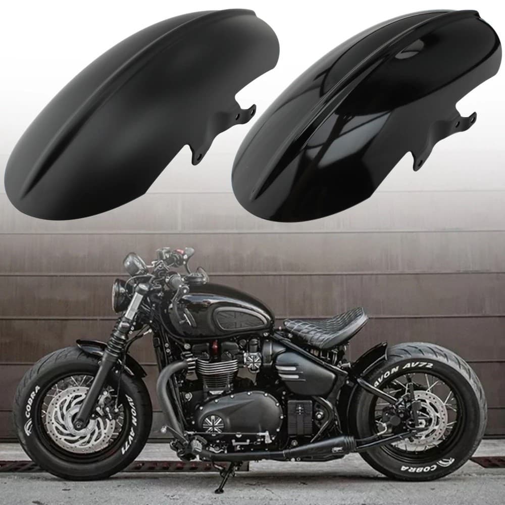 Motocicleta Estreita ABS Frente Fender Paralama Carenagem Caso Para Triumph Bobber Preto Bonneville Speedmaster 1200 201