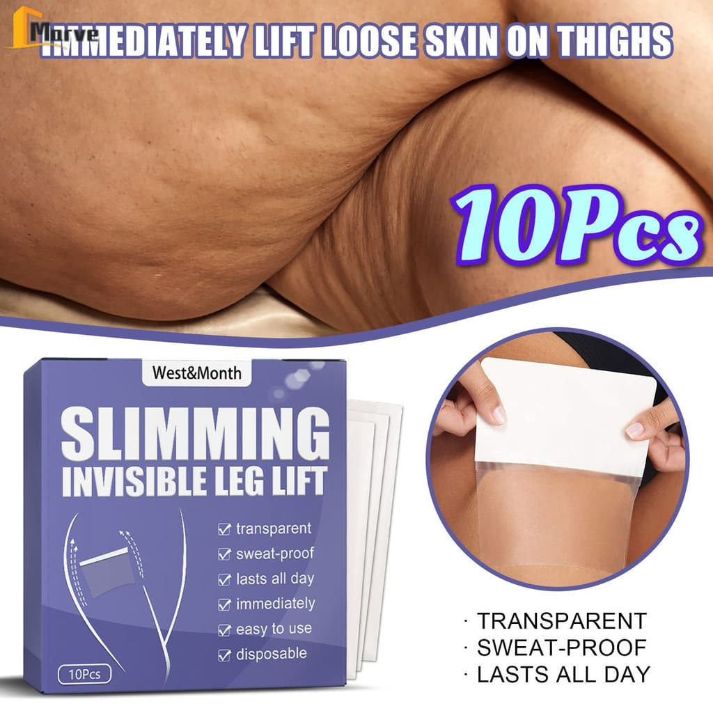 10 Peças Remendo Confortável Para Levantamento De Bunda-Fitas Adesivas Transparentes Modelagem De Coxa-Adesivos Corporai