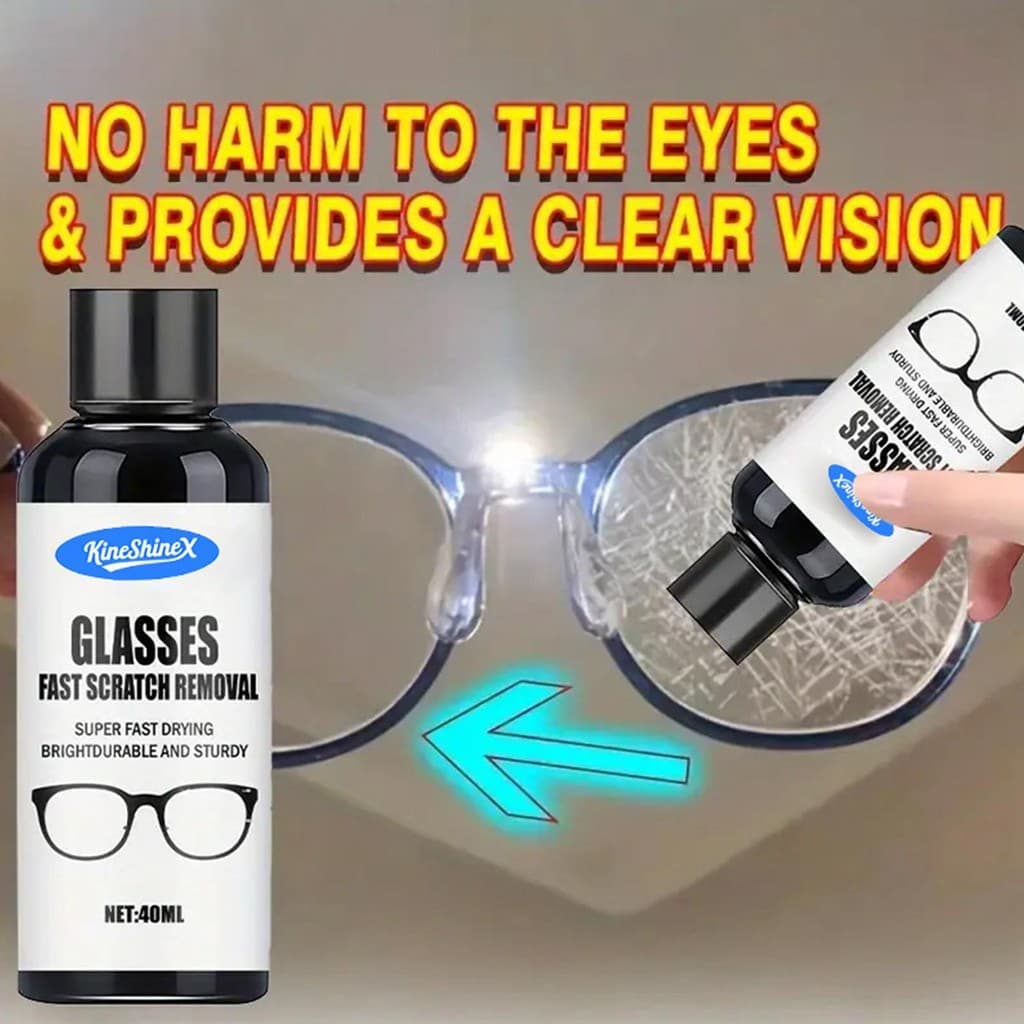 Removedor De Arranhões De Lentes , Kit De Reparo De Polimento De Óculos De Sol , Limpador Com Esponja , Creme lameintbr