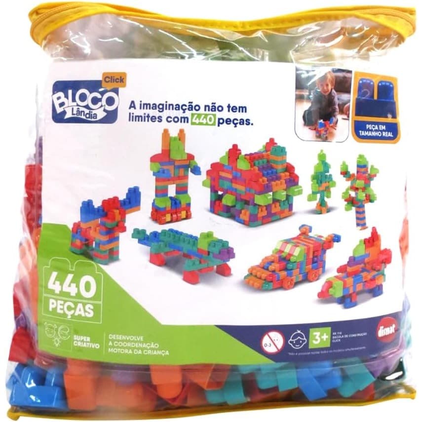 Sacola De Construção Click 440 Peças