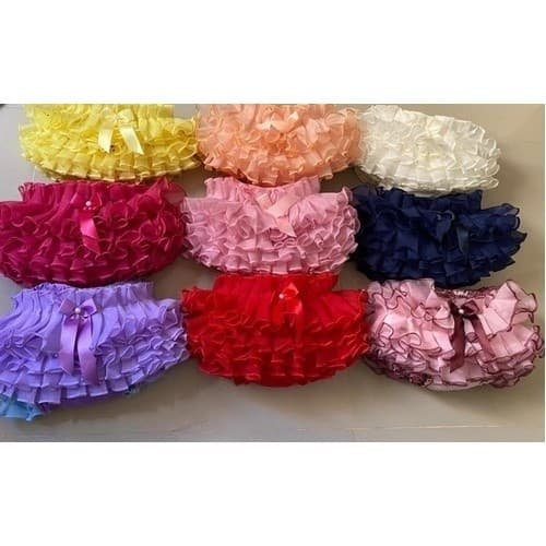 kit 10 Calcinha Tapa Fraldas Bunda Rica Fru-fu Babados  P/bebê