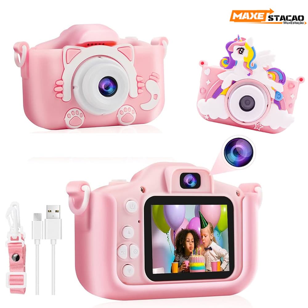 Mini câmera Digital infantil/recarregável/equipamento à prova de choque/vídeo infantil/8 milhões