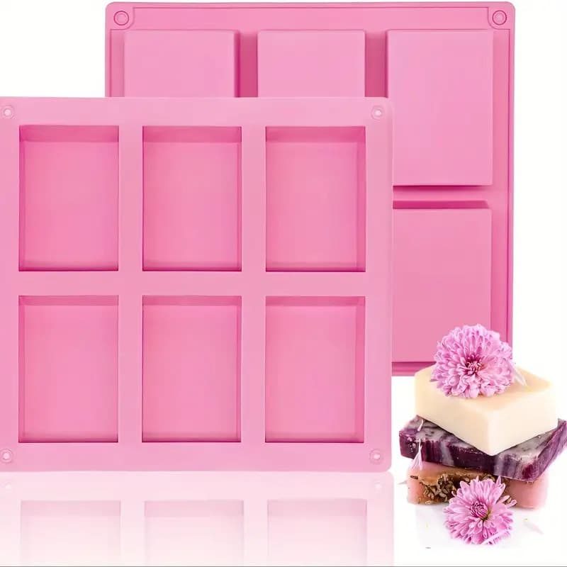 Formas de silicone ovais e retangulares de 90g para sabonete com lindos padrões