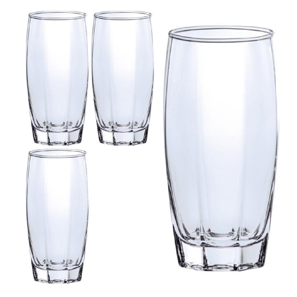  Conj. Copos Luxo 370ml Flórida Vidro Transparente Grosso