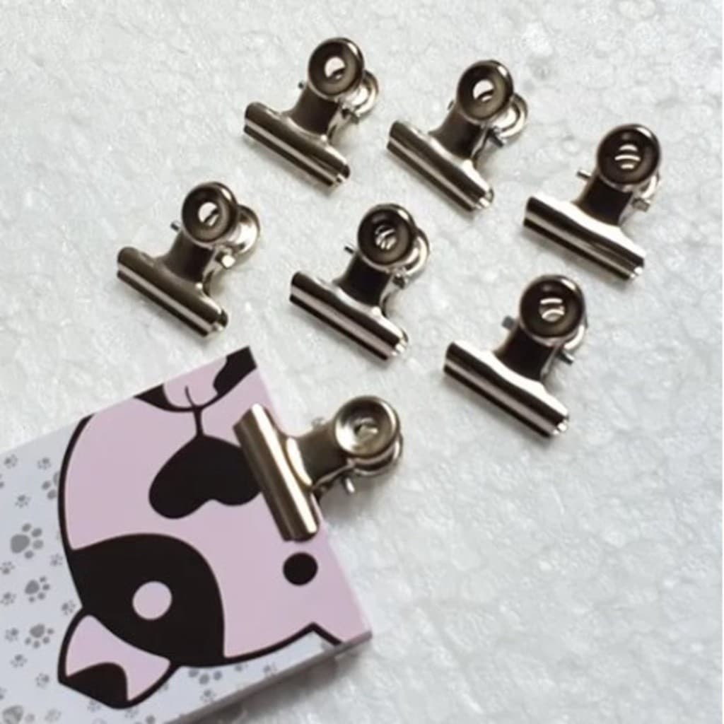 Kit Prendedor Clips De Papel Multiuso Em metal Cromado Forte Ficha Prancheta