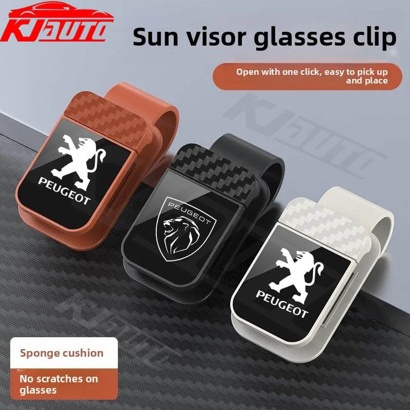 Clipe De Armazenamento De Óculos De Carro Peugeot Suporte Sol Para Viseira De E Organizador De Recibos 308 206 208 3008 