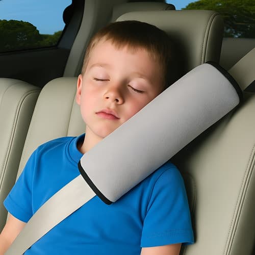 Almofada Protetor De Cinto Segurança Carro Infantil/adulto C Cinza