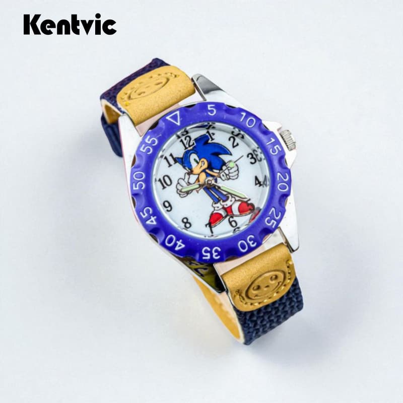 Sonic Relógio Infantil Luminoso Dos Desenhos Animados Clássico Lona Eletrônico Para Meninos E Meninas Presente