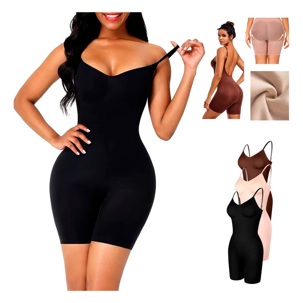 Body Macaquinho Cinta Modeladora Costas Aberta Modela Bumbum