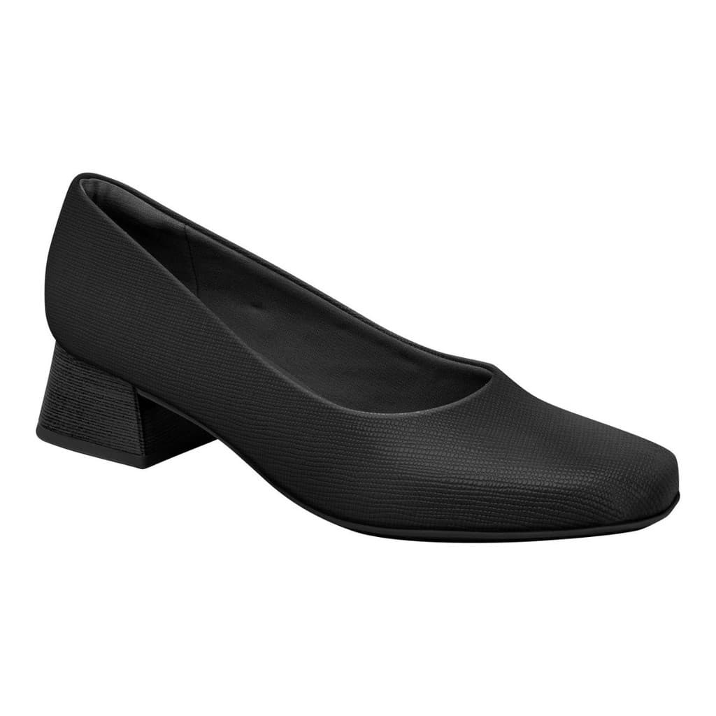 Sapato Scarpin Bico Quadrado Baixo Confort Piccadilly 160055