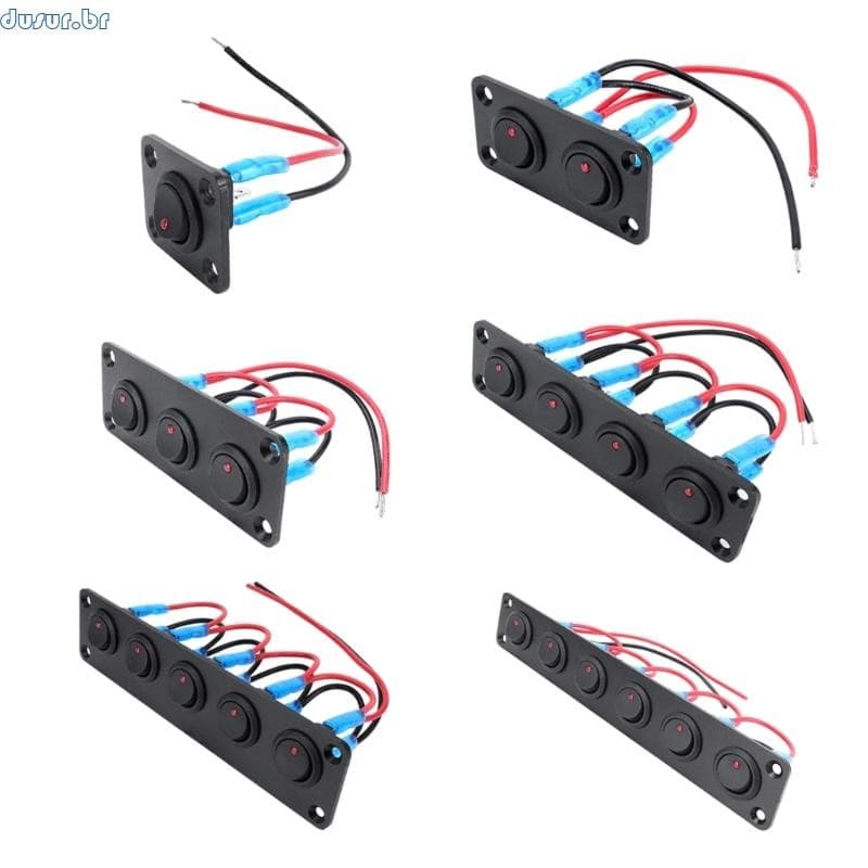 dusur9 20A 12V LED Painel Interruptor Alternância Para Carro , Caminhão , Motorhome , Elétrico Marinho