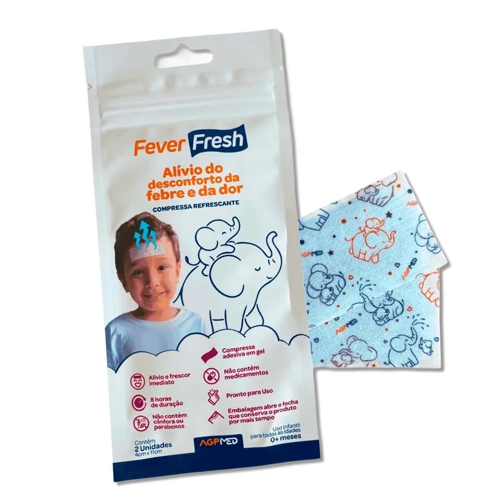Compressa Refrescante para Alívio da Febre com 2un - Fever Fresh