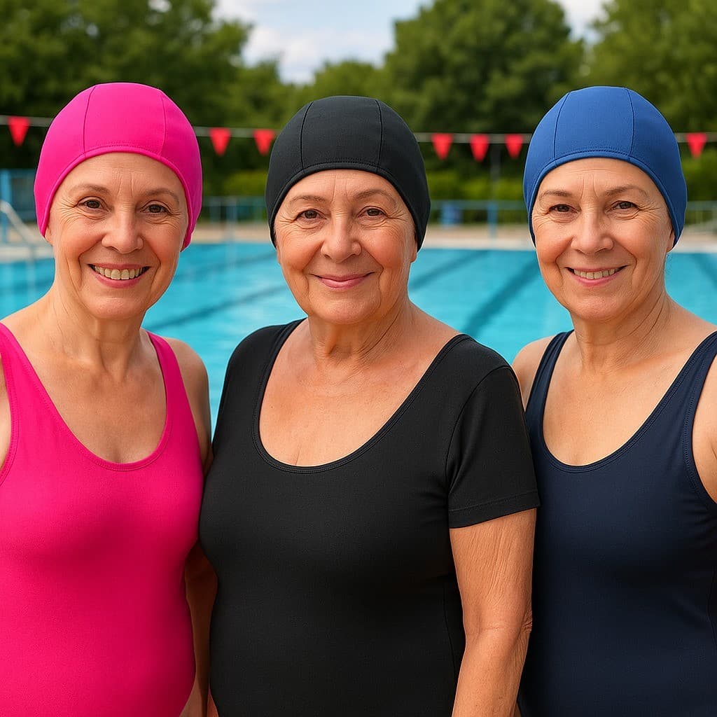 kit 3 Touca Para Natação tecido Hidroginástica Unissex de touca para hidro
