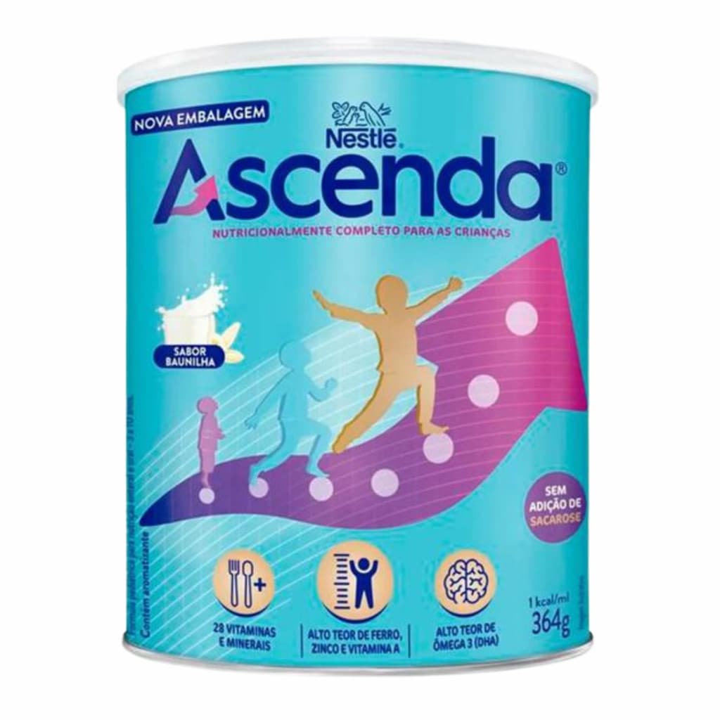 Ascenda sabor Baunilha 364g Sem Sacarose
