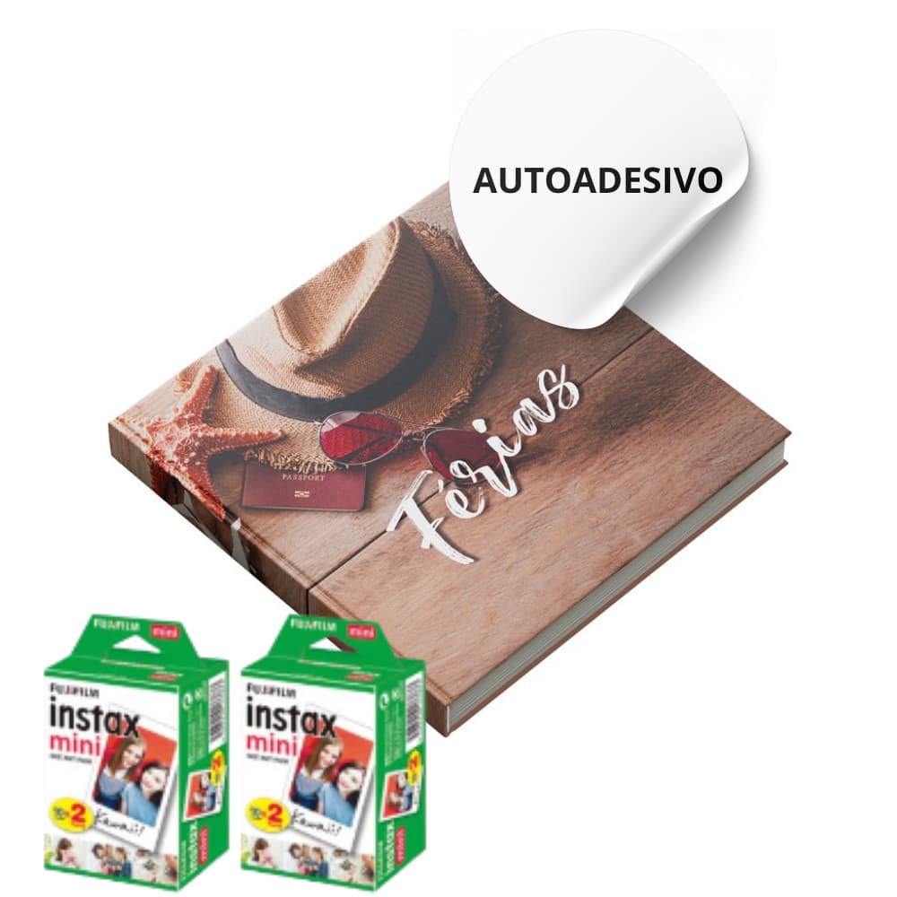 Kit 40 Fotos Instax Mini Fujifilm + Álbum Férias no Campo