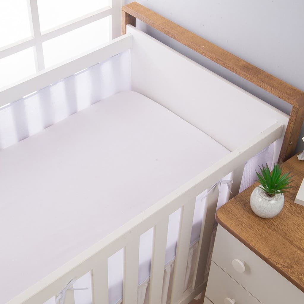 Proteção de berço Tela Modelo Americano Protetor Respirável Ajustável Bebê Menino Menina