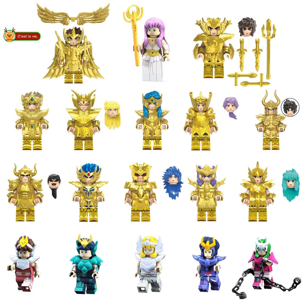 Brinquedo De Montagem item Decorativo Para Meninos Pequeno Presente Santo Constellation Bonecos