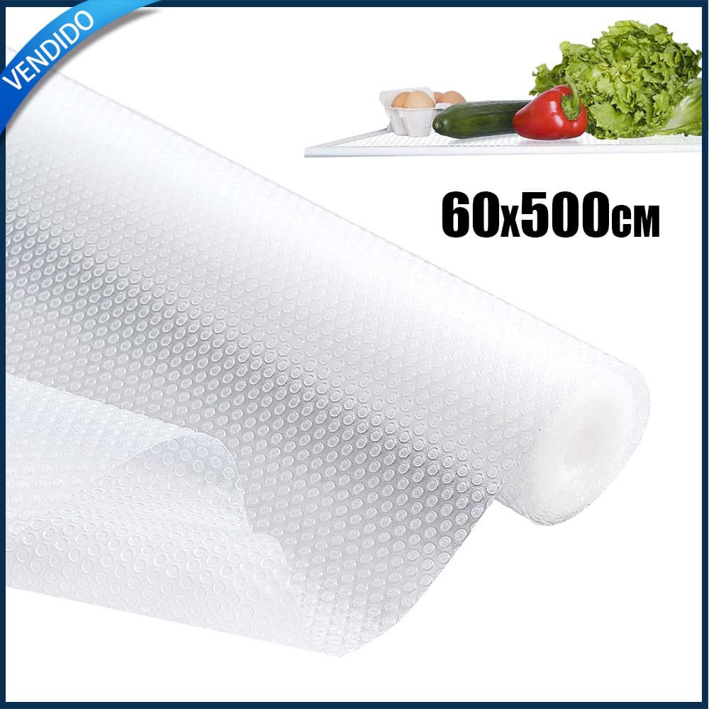 Branco 60x500cm Forro Protetor PVC para Gaveta Armário Prateleira Antiderrapante Lavável Impermeável Recortável Cozinha