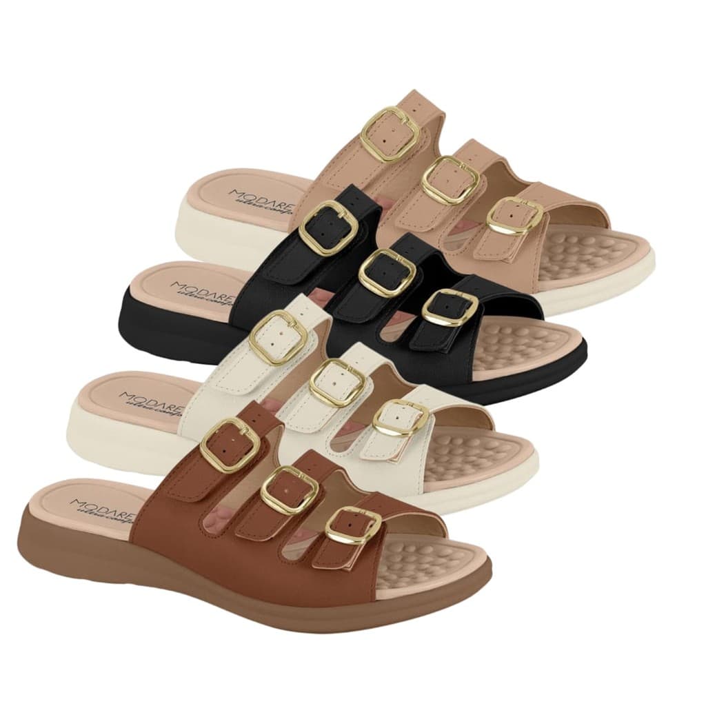 Chinelo Ortopedico Com Regulagens Feminino Slide Fivelas Modare Ultraconforto 7174122