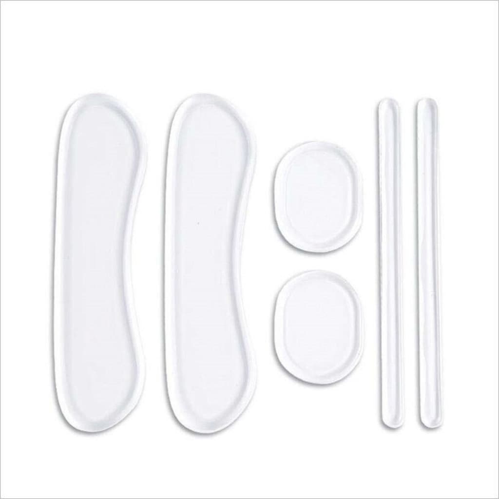 Protetor Silicone Transparente Calcanhar Ajuste Sapato 6 pçs