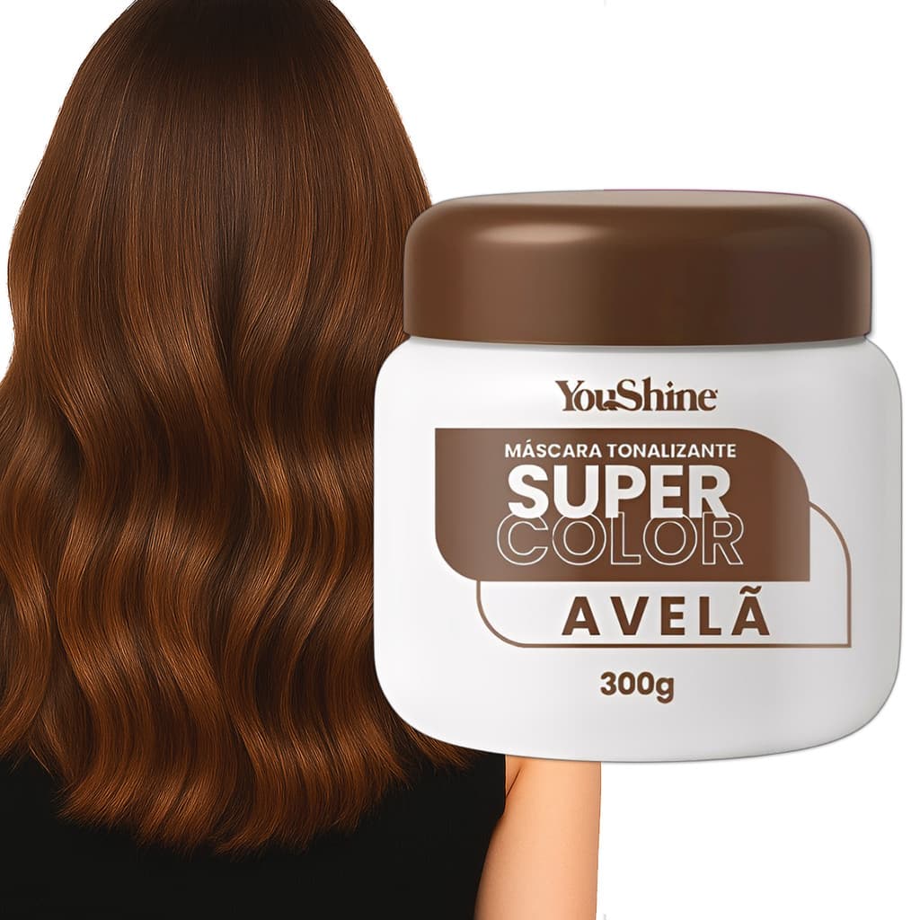 Tonalizante Avelã Chocolate Mecha Fácil Super Color YouShine 300g Efeito Natural Super Resultado