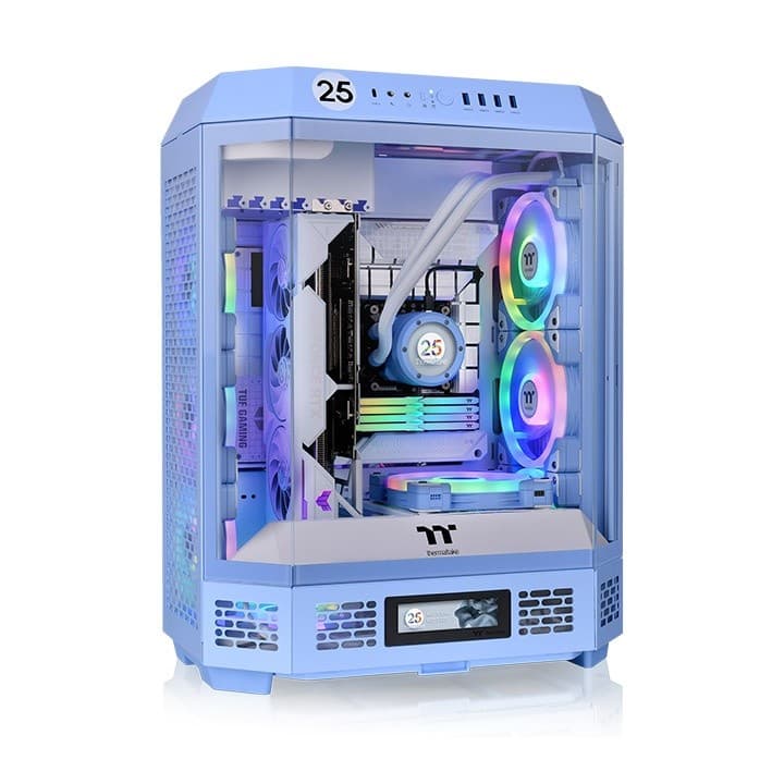 Gabinete Gamer Thermaltake The Tower 600, Painel de Vidro, Mid-Tower, 2x Fans 140mm, Hydrangea Blue - CA-1Z1-00MFWN-00