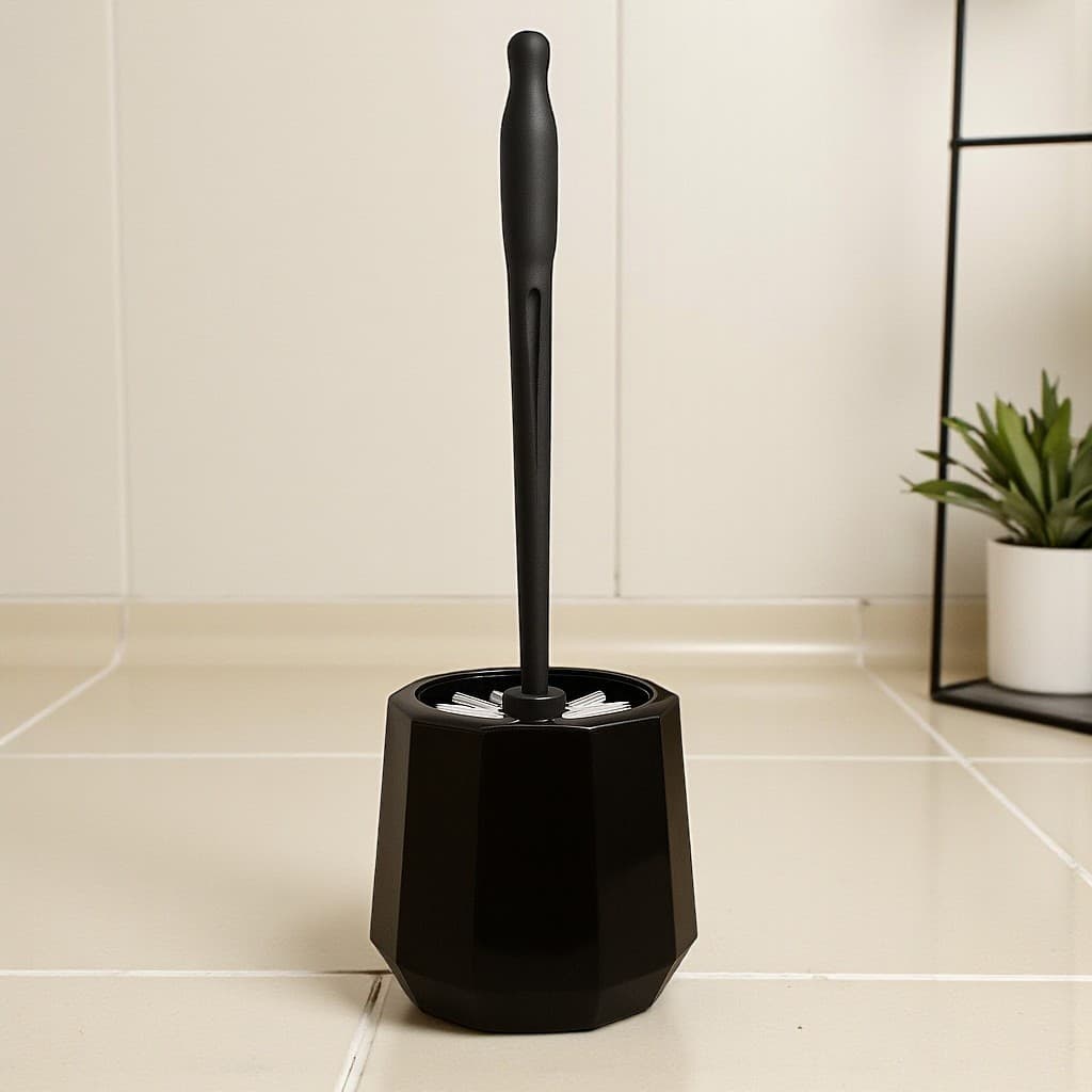 Escova Sanitária com Suporte – Limpeza Higiênica e Eficiente para Banheiro