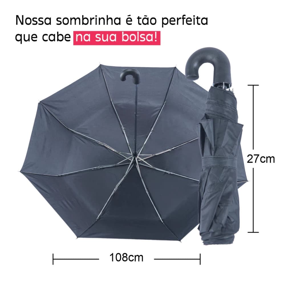 Sombrinha Guarda Chuva Masculina Feminina Dobrável Portátil Prática