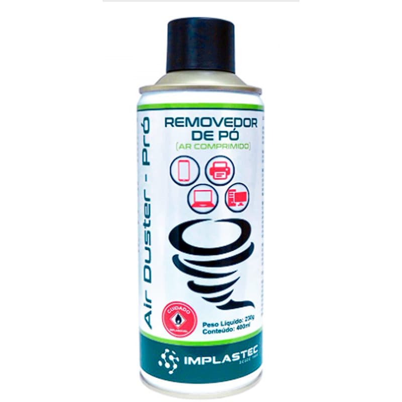 Air Duster Pro Implastec Ar Comprimido Aerossol 400ml 230g