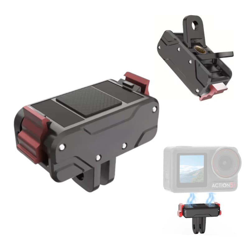 Suporte Adaptador Magnético DS-02 Quick Release para Osmo Action 3/4/5 Pro