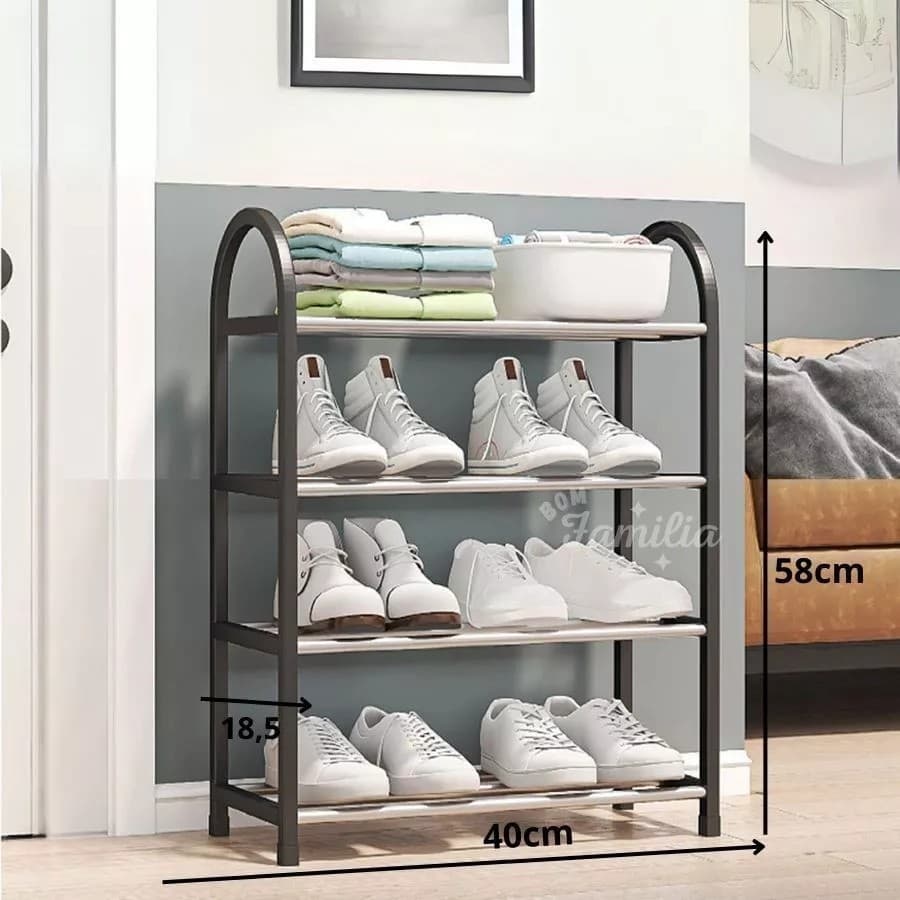 Sapateira 4 Andares Organizadora Plástico 8 Pares