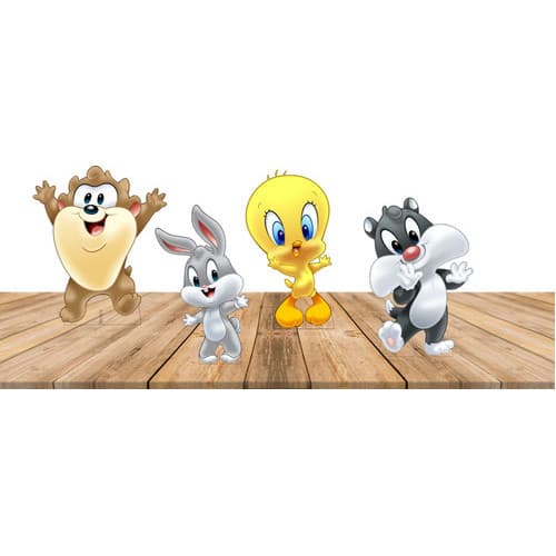 Kit Display De Mesa Looney Tunes Baby 4 Peças Totens