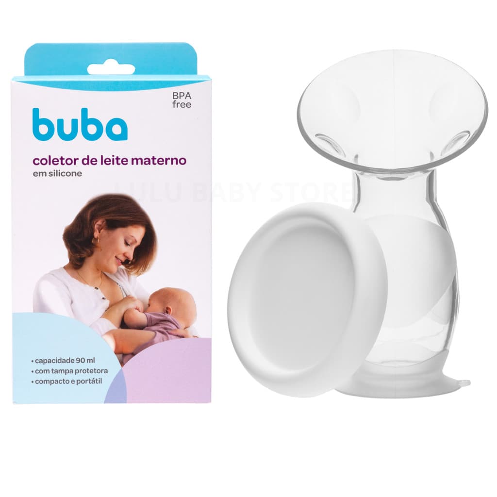 Coletor de Leite Materno em Silicone Com Ventosa Buba Bomba De Tirar Leite Materno