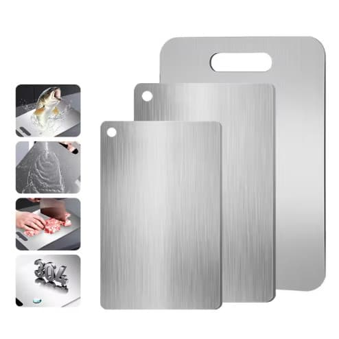 Tábua De Corte 304 Aço Inoxidável Antibacteriana À Prova De Mofo 46 cm tábua de cozinha