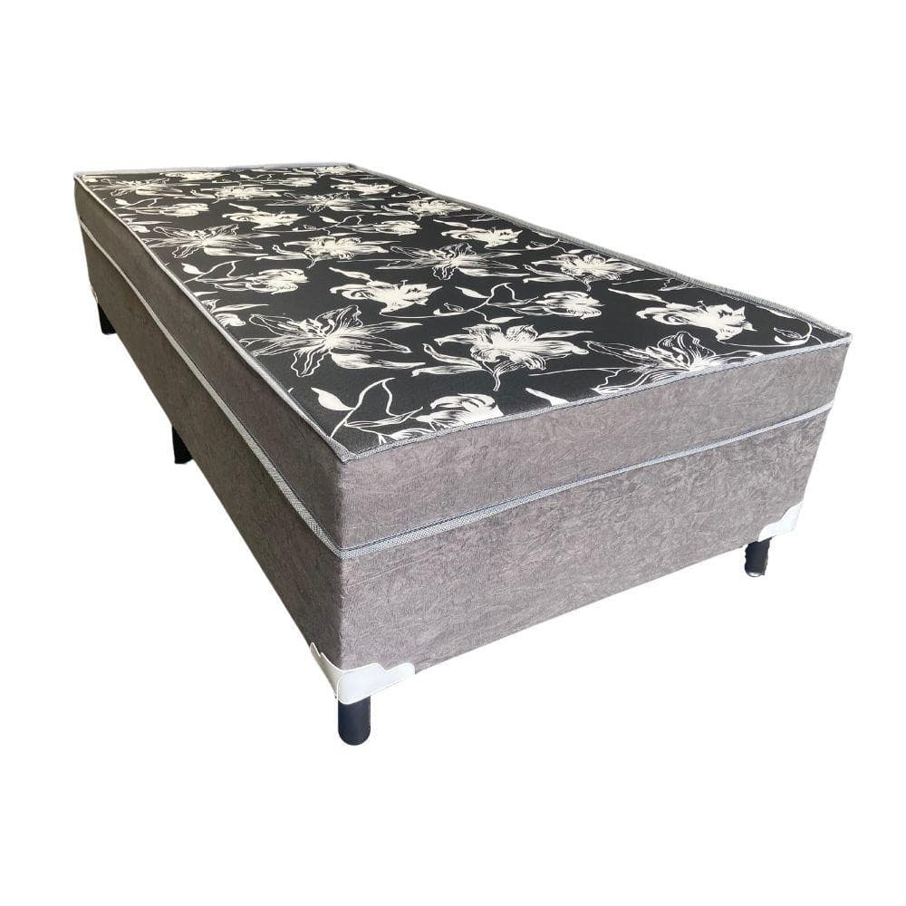 Cama Box Solteiro Conjugado Ortopédico Sleep Black Gray 88x188x53