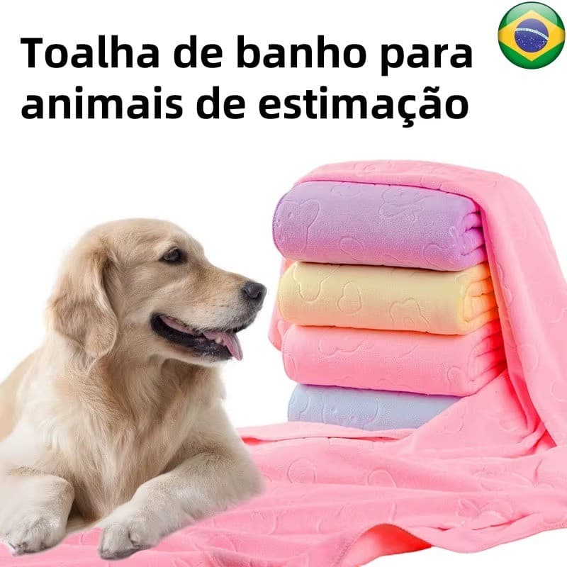 Toalha de Banho Pet para cachorro e Gatos – Super Absorvente, Macia, Secagem Rápida e Conforto