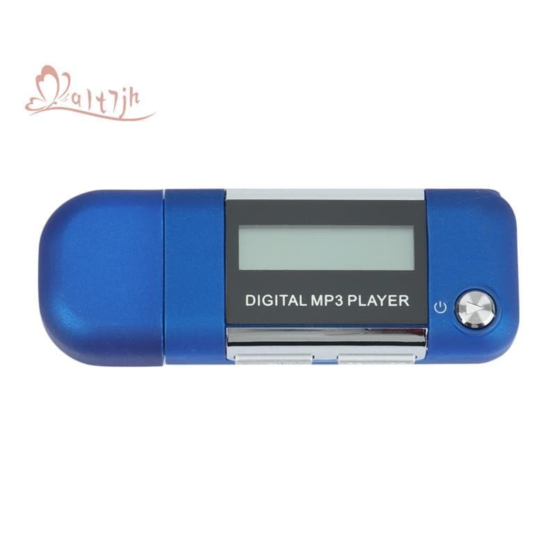 Mp3 Player 4GB U Disk Music Suporta Bateria AAA Substituível , Gravação (Azul)