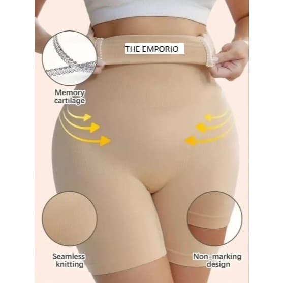 Cinta Shorts BEGE Modelador 4 Barbatanas Sinta Modeladora Alta Compressão Levanta Empina Bumbum Auxilio Perda De Barriga