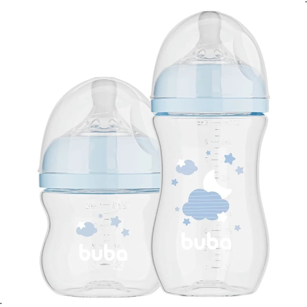 Kit Mamadeira Anticólica Buba 120ml e 270ml Easy Flow