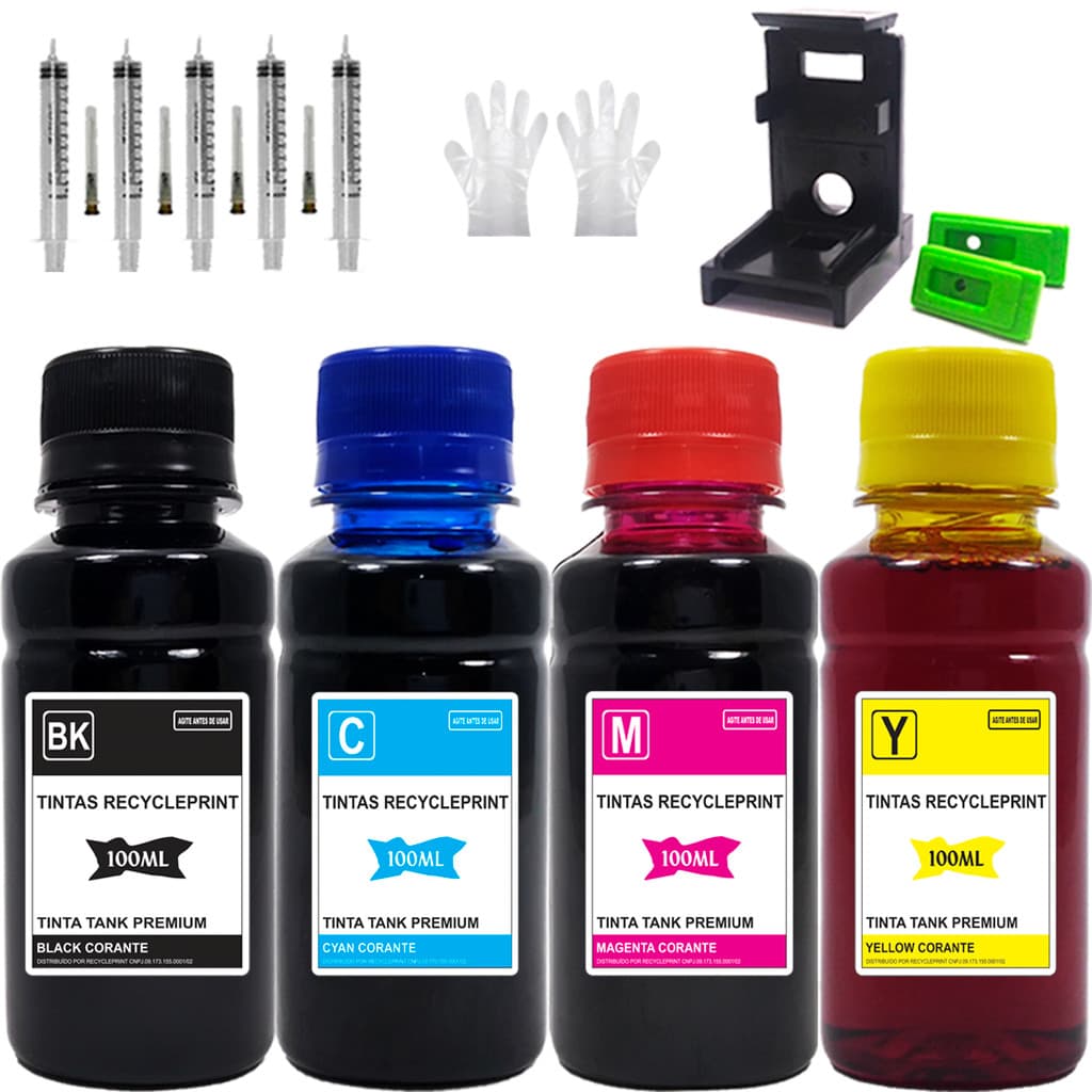 Tinta Recarga Cartucho Para Hp Impressora 2874 2774 2775 667