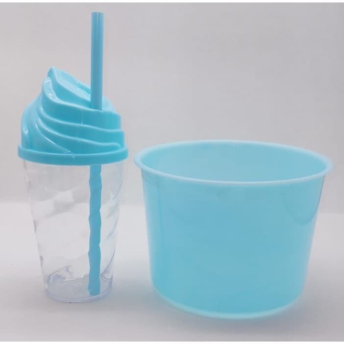 Kit 15 Balde de Pipoca 1,5L + 15 Copo Chantilly 400ml - Festa Infantil, Cinema em Casa, Lembrancinha