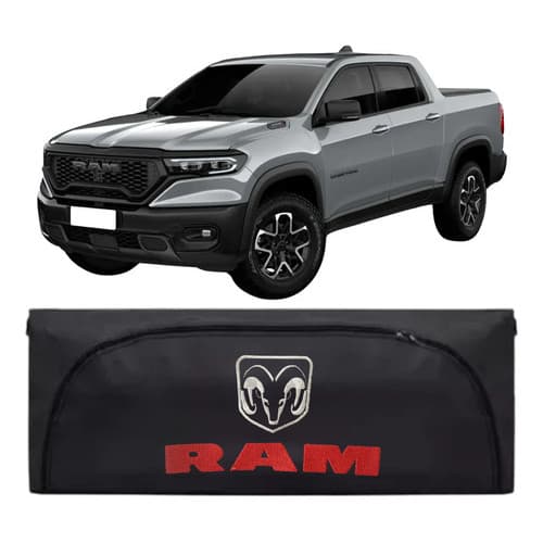 Bolsa Maleiro Bordado Premium 380 litros P/ Caçamba Ram Rampage 2023/2026