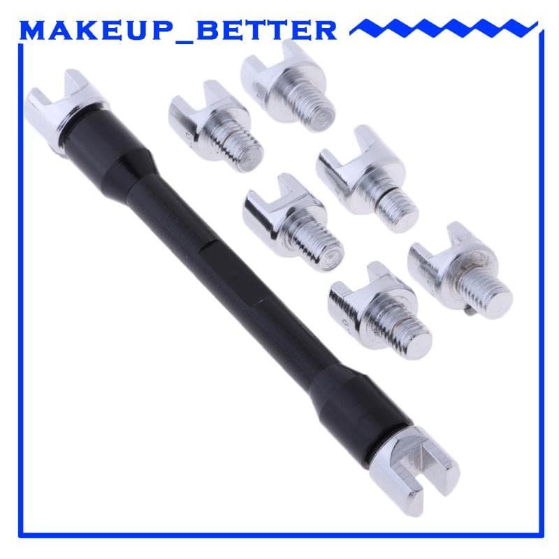 [Makeup_better] Conjunto De Chave De Raio Preta Para Motocicleta Kit De Bicicleta De Sujeira Ferramenta De Aro De Roda 5