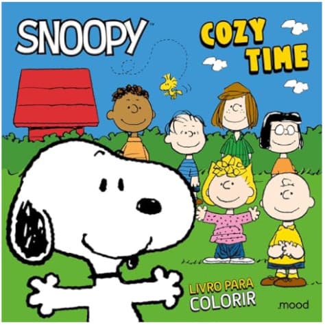 Livro De Colorir Relaxante Snoopy - Cozy Time