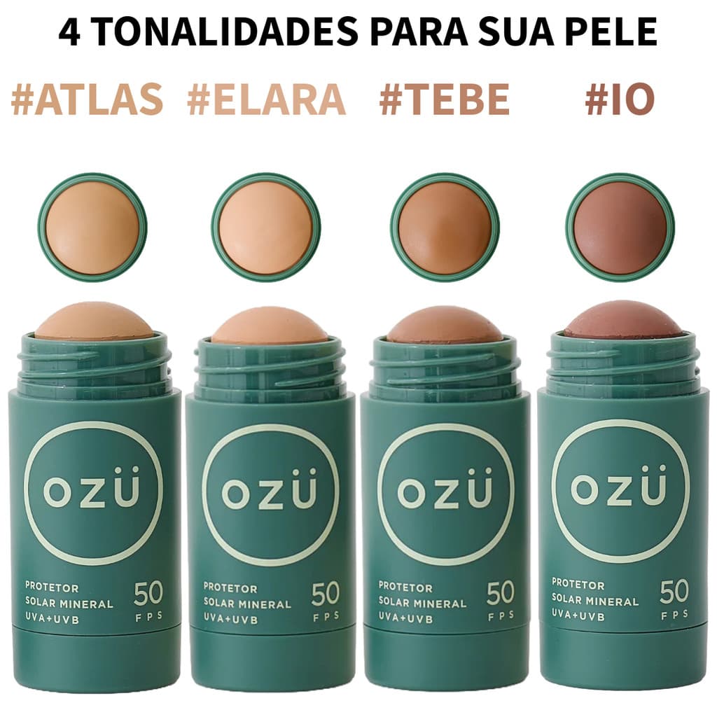 Protetor Solar Facial Mineral Praia Piscina 50fps Surf Ozu